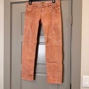 STS BLUE | Acid Pink Denim Distressed Jeans Lowrise Women’s Size 5